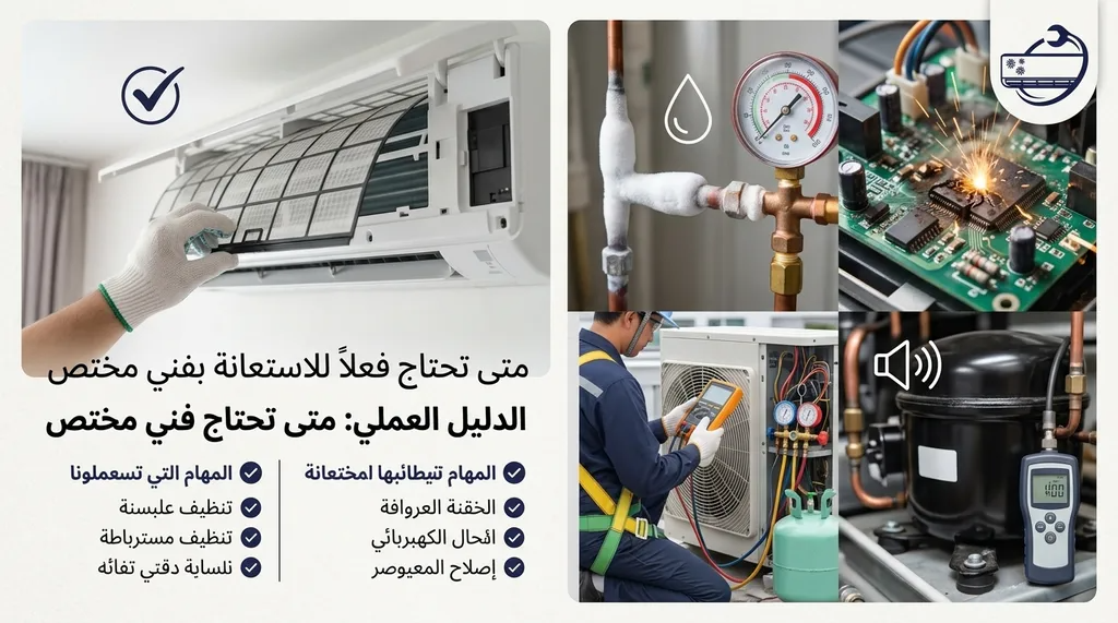 متى تحتاج فعلاً للاستعانة بفني مختص