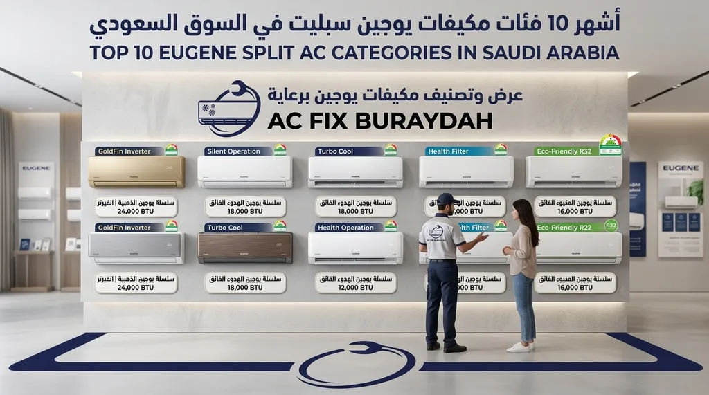 أشهر 10 فئات مكيفات يوجين سبليت في السوق السعودي
