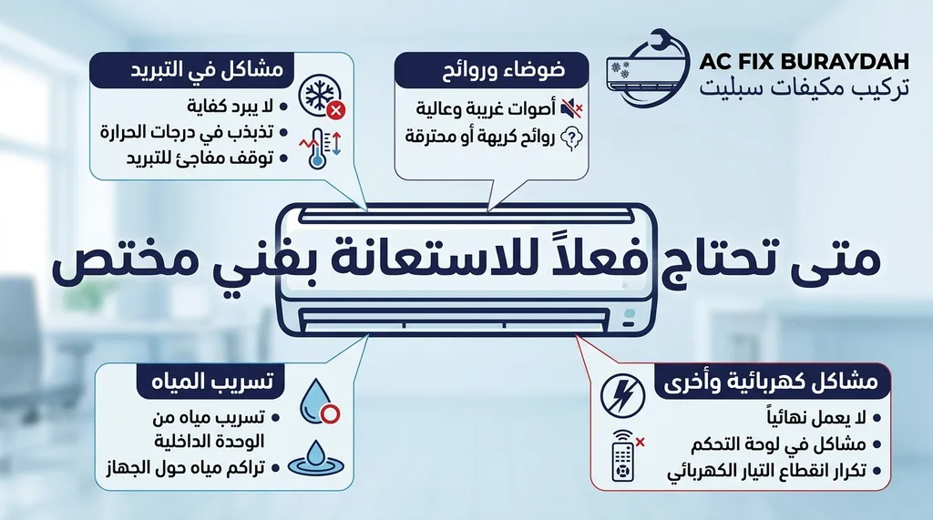 متى تحتاج فعلاً للاستعانة بفني مختص