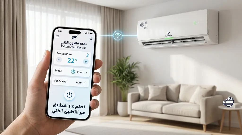 10. مكيف فالكون بتحكم عبر تطبيق ذكي
